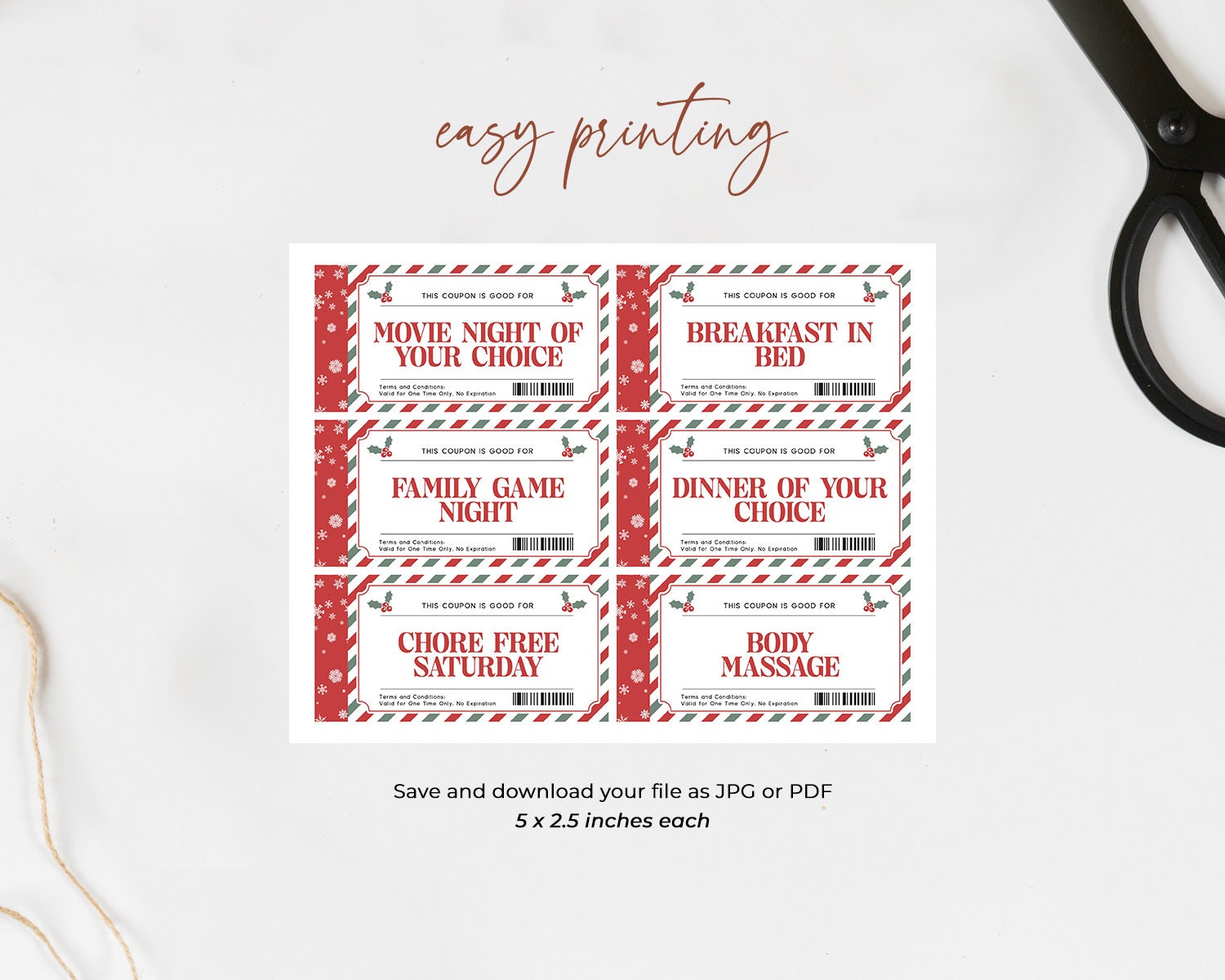 Christmas Coupon Book EDITABLE Printable Coupon Book - Etsy