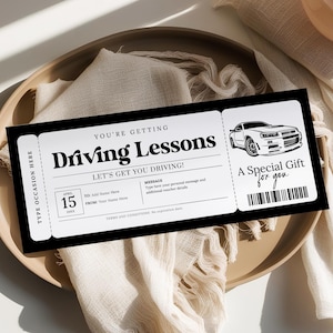 Fahrstunden Gutschein EDITIERBAR, Fahrschulzertifikat druckbar, fahren lernen, Teen Geschenkidee, Auto Coupon, jeden Anlass