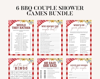I Do BBQ Games Bundle EDITABLE, Printable Bbq Couple Shower Games, Coed Wedding Engagement Party Games, Couples Bridal Shower Games DS58