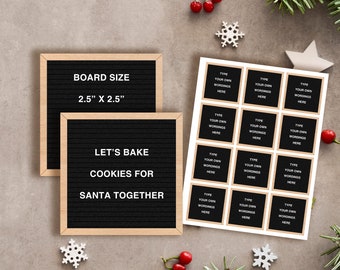 Mini elfletterbord bord BEWERKBAAR, kerstelfideeën, afdrukbare sjabloon elfenbord, elfletterbord blanco, kerstelf rekwisieten