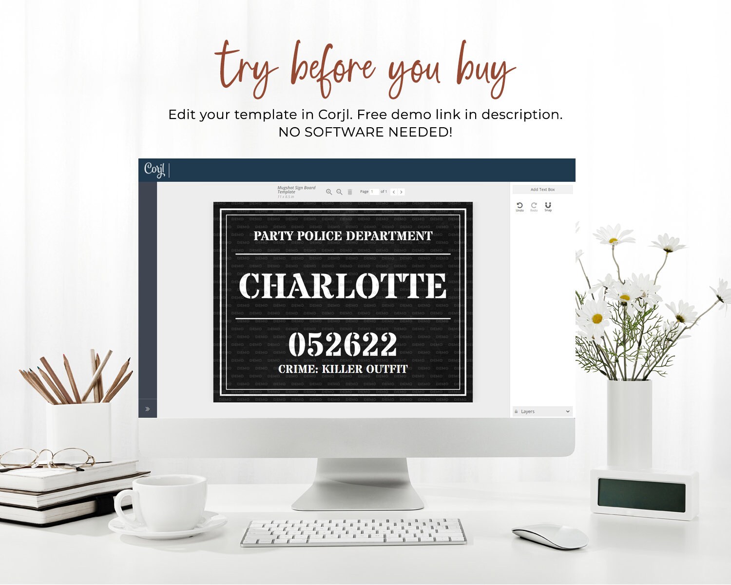 Mugshot Sign Board Editable Mugshot Template Printable - Etsy Canada