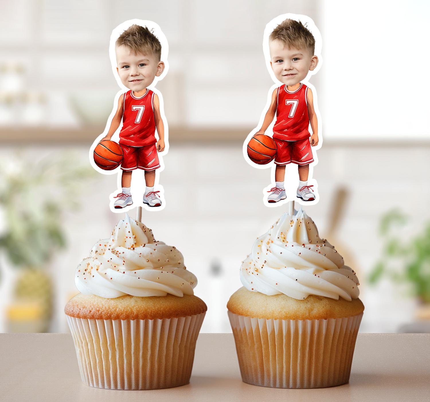 Basketball Face Cupcake Toppers, Personalized Basketball Photo Cupcake  Toppers, Sports Cupcake Toppers, Basketball Birthday Stickers - Etsy Israel, image size:1500x1400