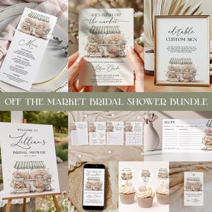 Fresh Off the Market Bridal Shower Bundle EDITABLE, Farmers Market Bridal Shower Invitation, She&#39;s Off The Market Games, Party Decor FM14