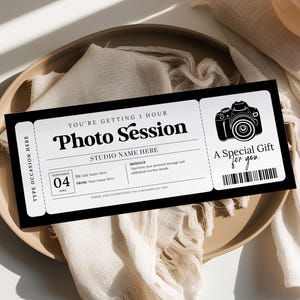 Modèle de certificat-cadeau de photographie, carte-cadeau MODIFIABLE pour une séance photo, bon pour une séance photo imprimable, bon de photo de famille