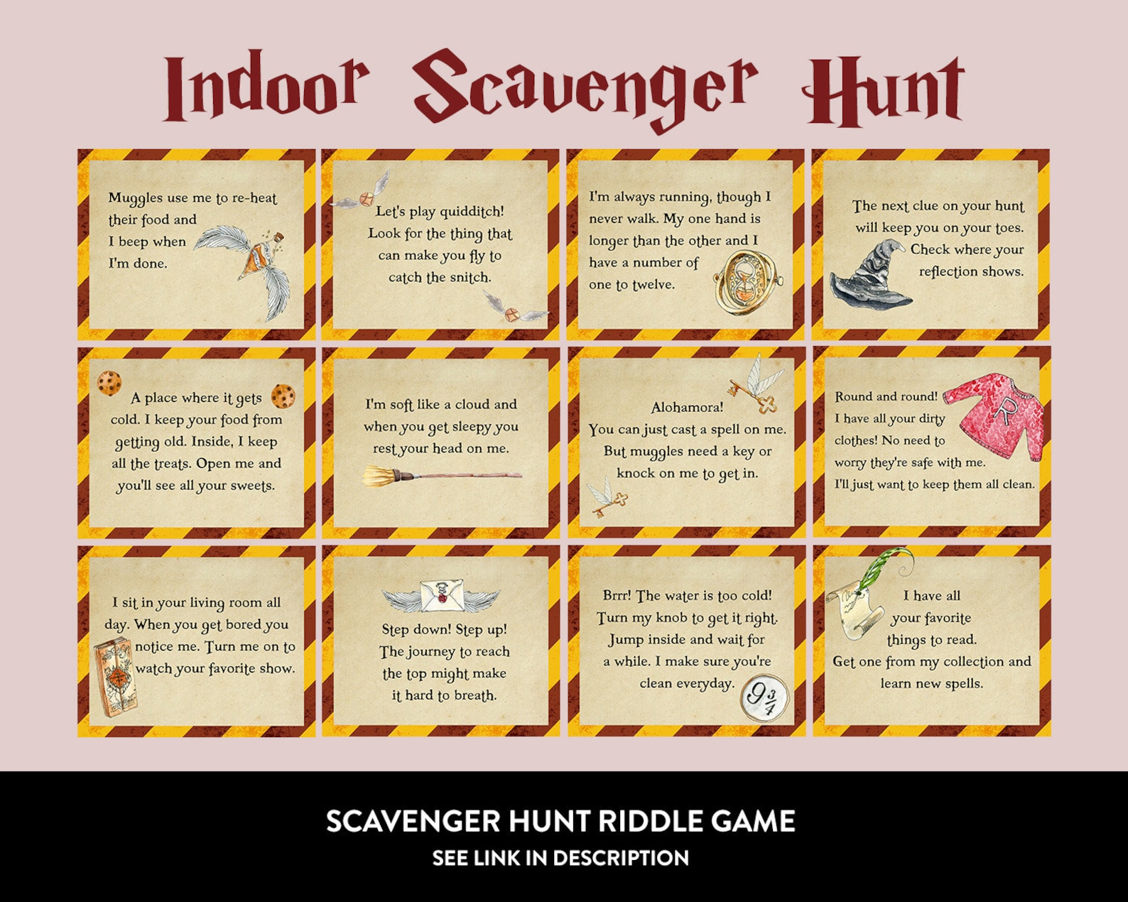 Outdoor Harry Potter Scavenger Hunt Harry Potter Birthday | Etsy