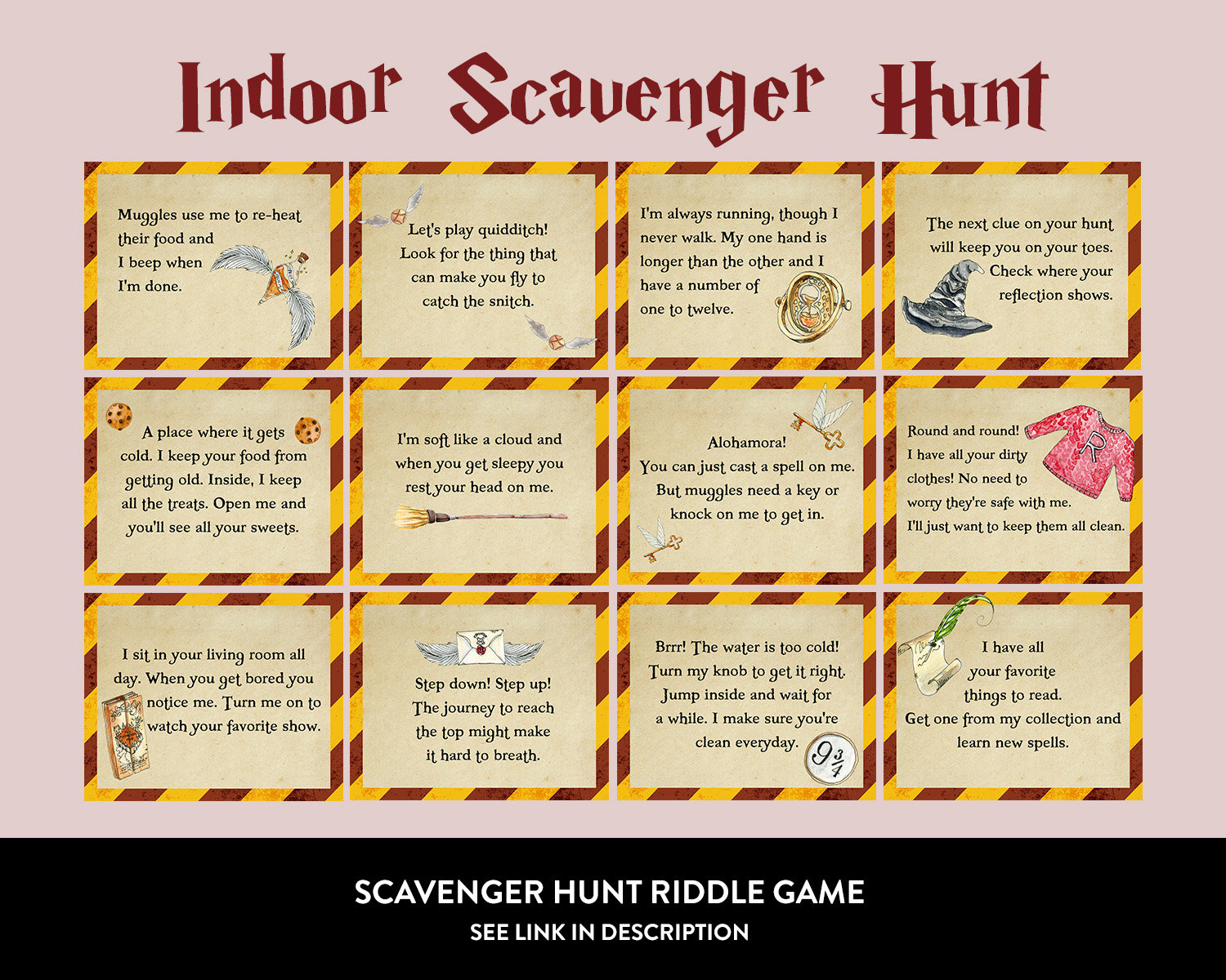 outdoor harry potter scavenger hunt riddles harry potter etsy