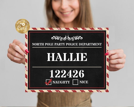 Christmas Mugshot Sign Board EDITABLE - Il 570xN.4421628255 Lxpv 
