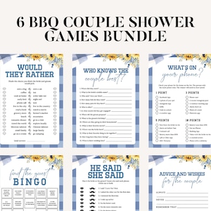 I Do BBQ Games Bundle EDITABLE, Printable Bbq Couple Shower Games, Coed Wedding Engagement Party Games, Couples Bridal Shower Games DS58
