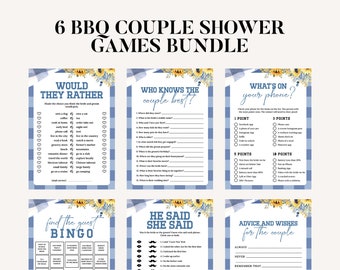 Ich mache Grillspiele Bundle EDITIERBARE, druckbare Bbq Paar Duschspiele, Coed Hochzeit Verlobungsfeier Spiele, Paare Brautdusche Spiele DS58