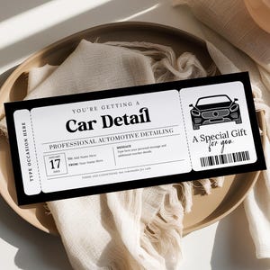 Cadeaubon autodetails BEWERKBAAR, certificaat autodetails afdrukbaar, waardebon autodetail, autocoupon, cadeau autoliefhebber, elke gelegenheid