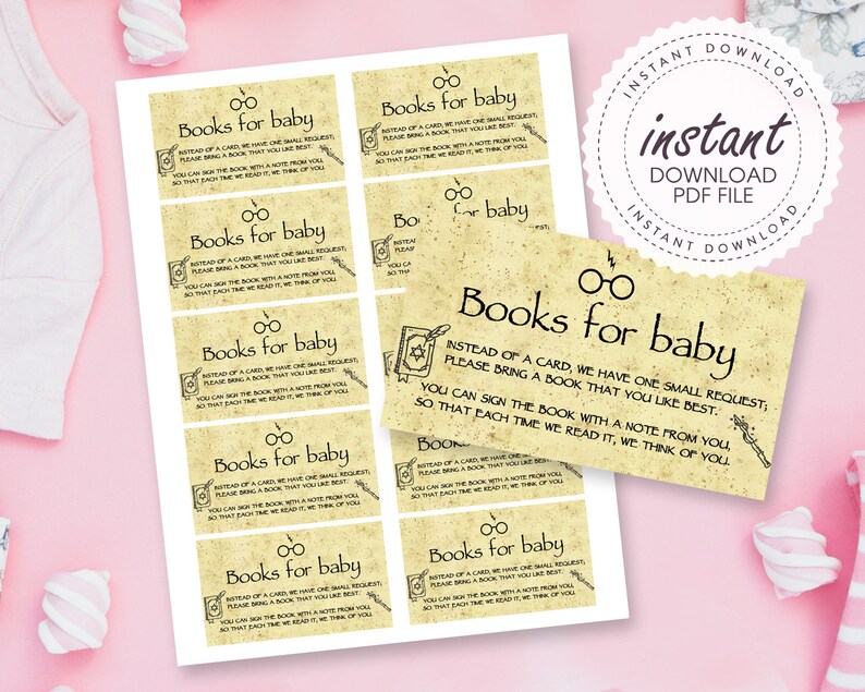 Books for Baby Card Harry Potter Books for Baby Harry Potter | Etsy