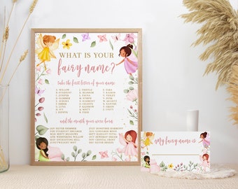 May include: A printable chart with a fairy theme. The chart has a list of names and a corresponding letter of the alphabet. The chart also has a list of months and a corresponding fairy name. The chart is surrounded by flowers and butterflies.