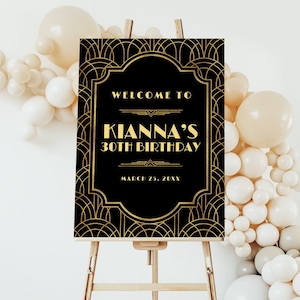 Great Gatsby PRINTABLES Speakeasy Welcome Sign*Gatsby party decoration,  Roaring 20s Art deco, Las Vegas, Harlem Nights Signs,Casino, HN013 by Ink  Me Beautiful