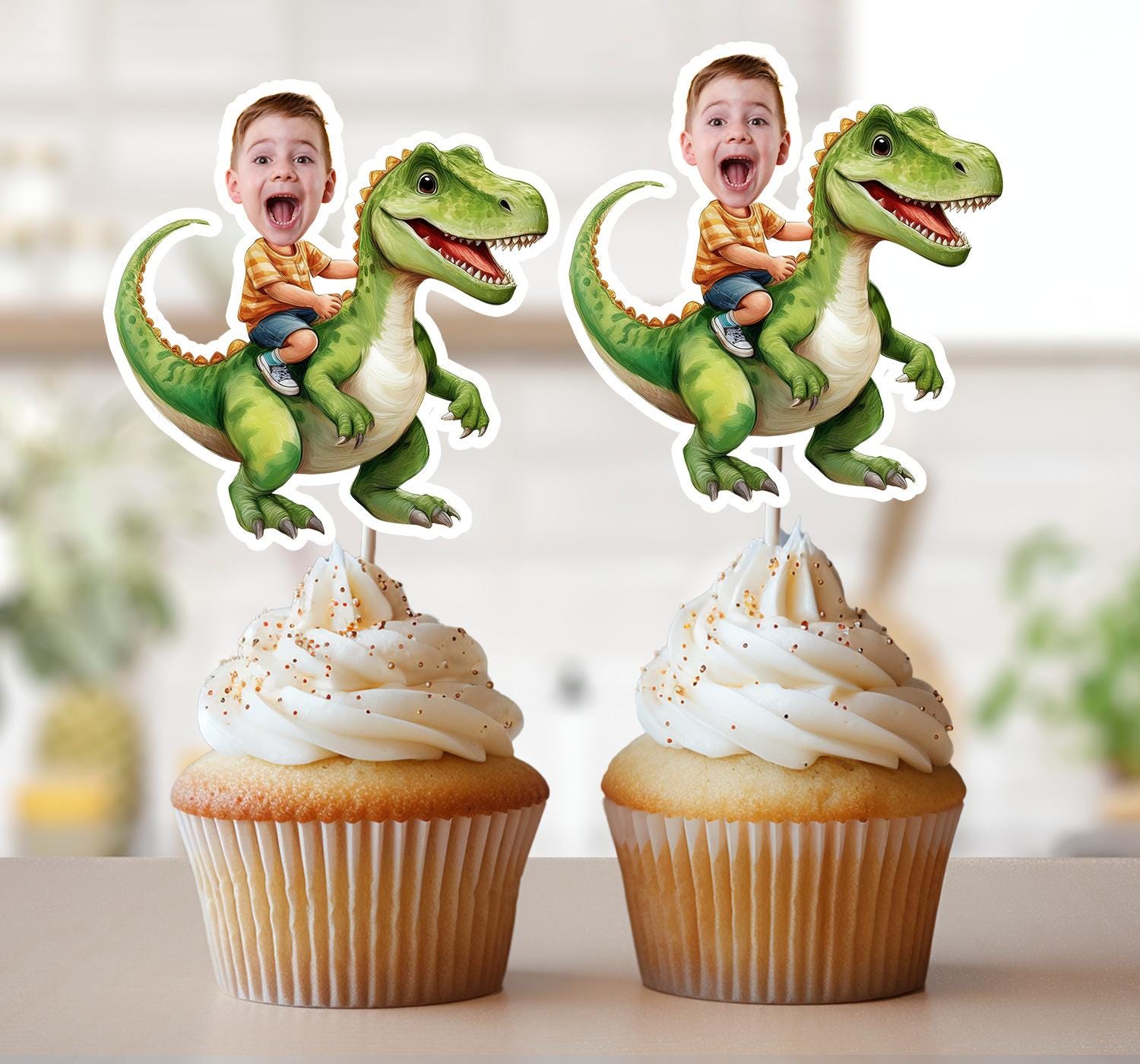 24 Topper Per Cupcake A Forma Di Dinosauro – Decorazioni Per Torte Compleanno A Tema