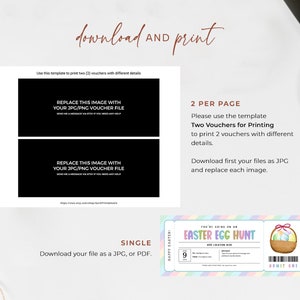 Easter Egg Hunt Ticket EDITABLE, Easter Egg Hunt Invitation Printable ...