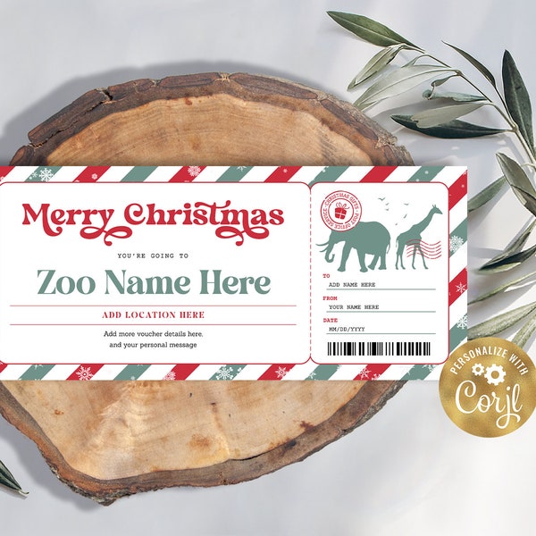 Voucher Zoo Template Etsy