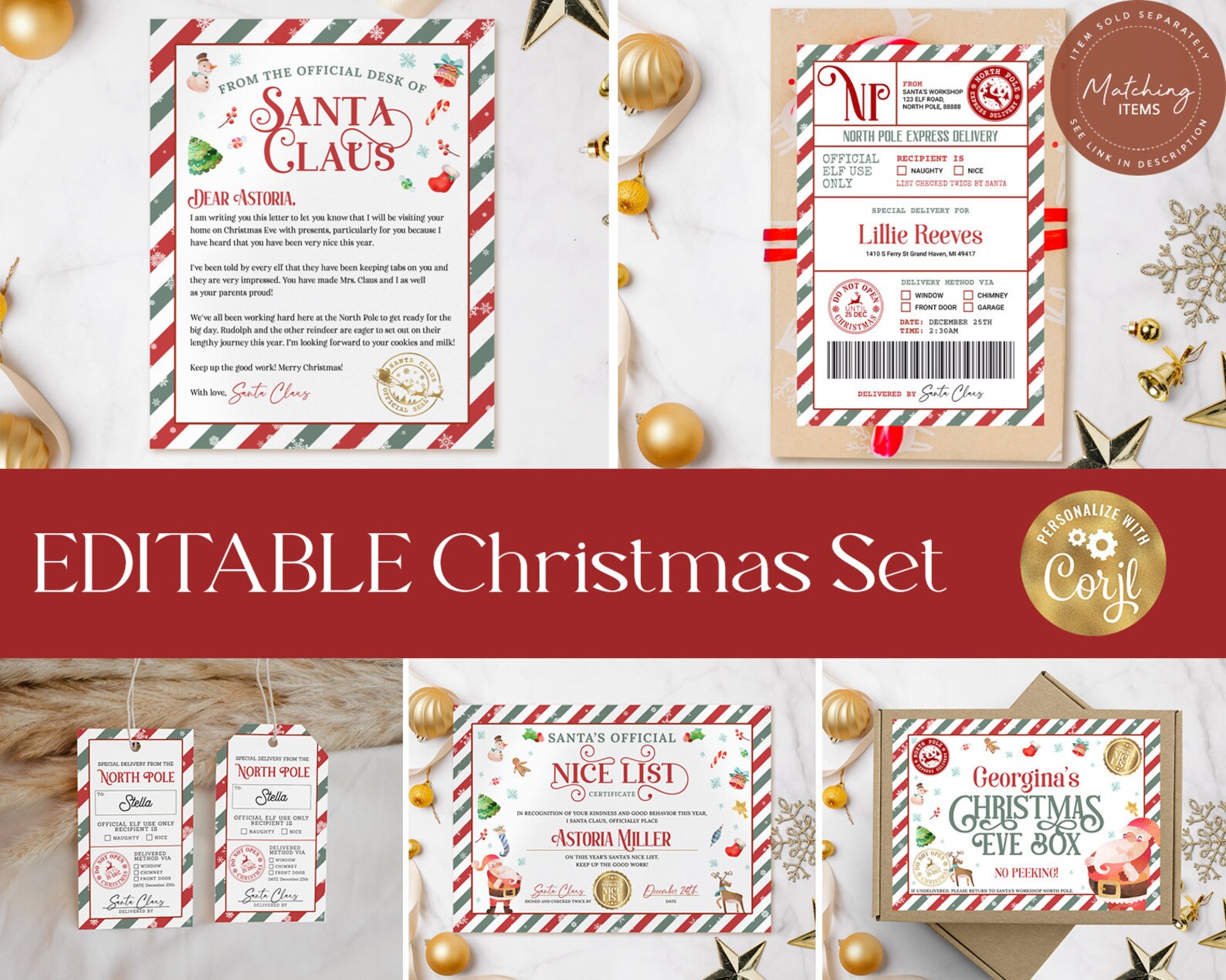 Santa Special Delivery Tags EDITABLE Printable North Pole - Etsy