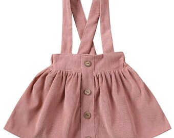 suspender dress for baby girl