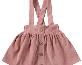 suspender dress for baby girl