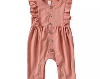 MEK Baby Girls Pagliaccetto Jersey Slub Con Sangallo Romper