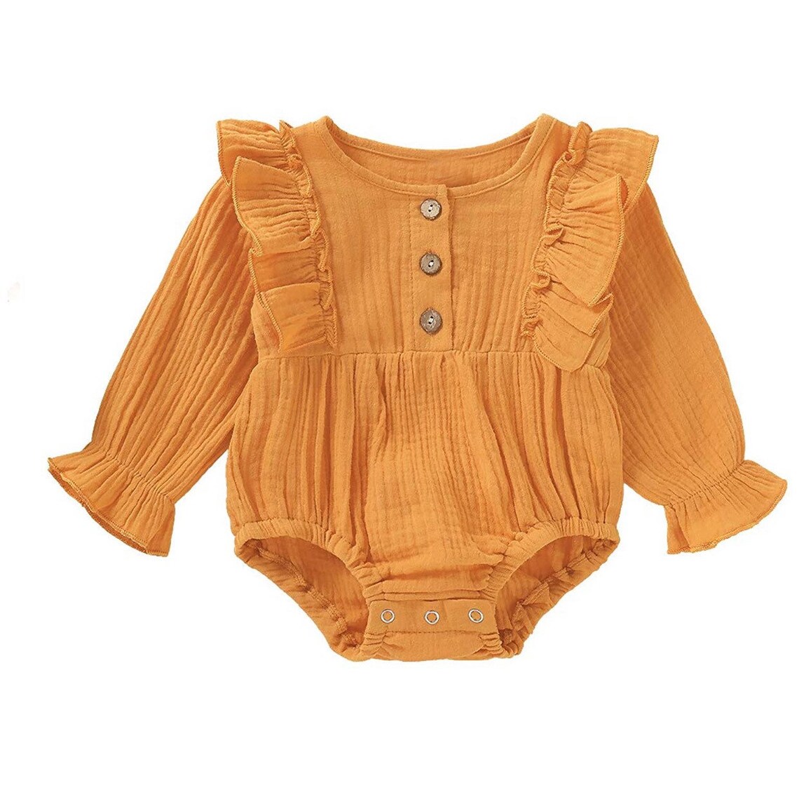 Baby Girl Gauze Long Sleeve Romper Baby Girl Clothes Etsy