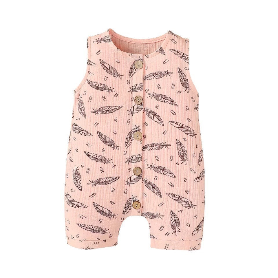 Baby neutral gauze romper Multiple colors Baby Boy Clothes Etsy