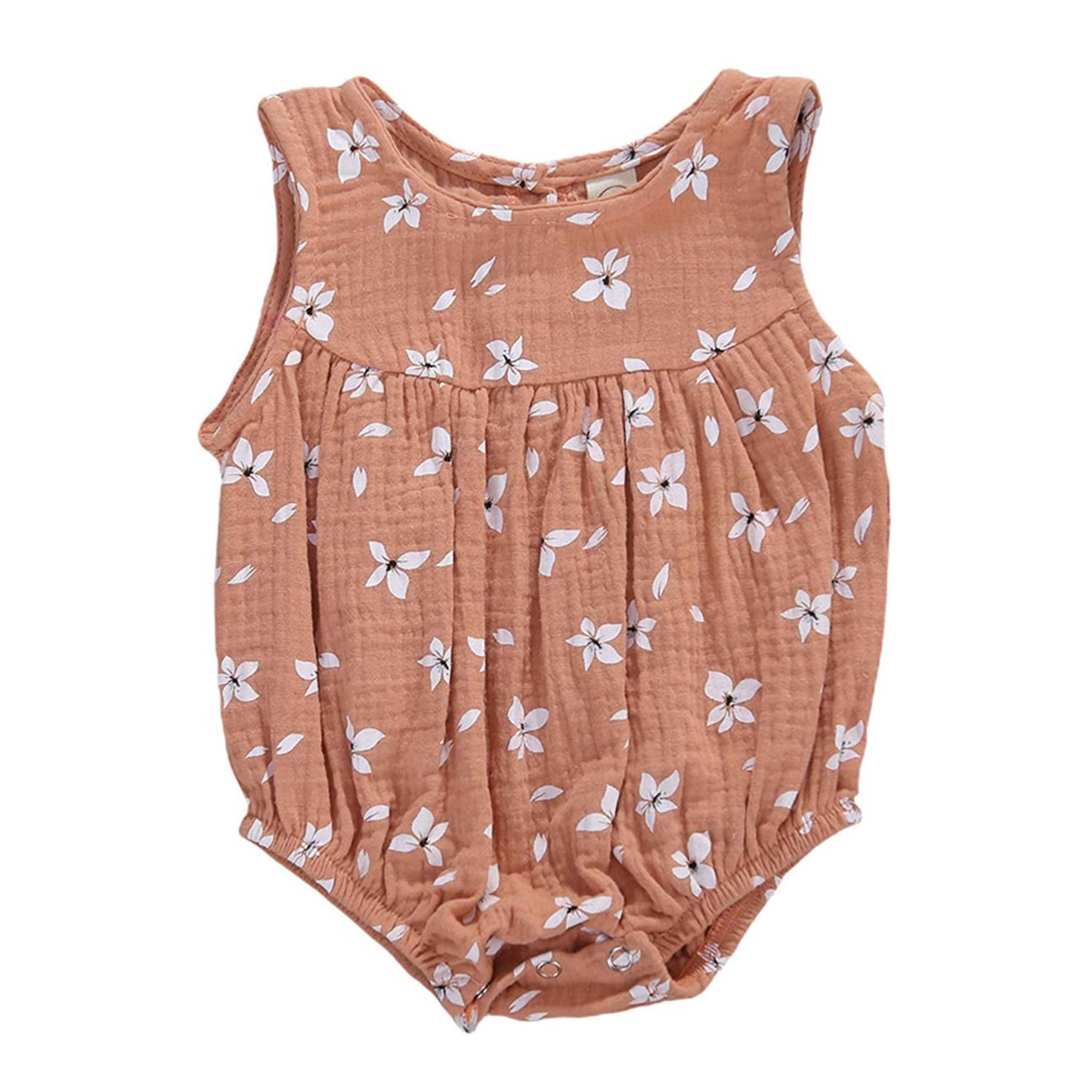 Baby girl floral muslin romper baby girl clothes Etsy