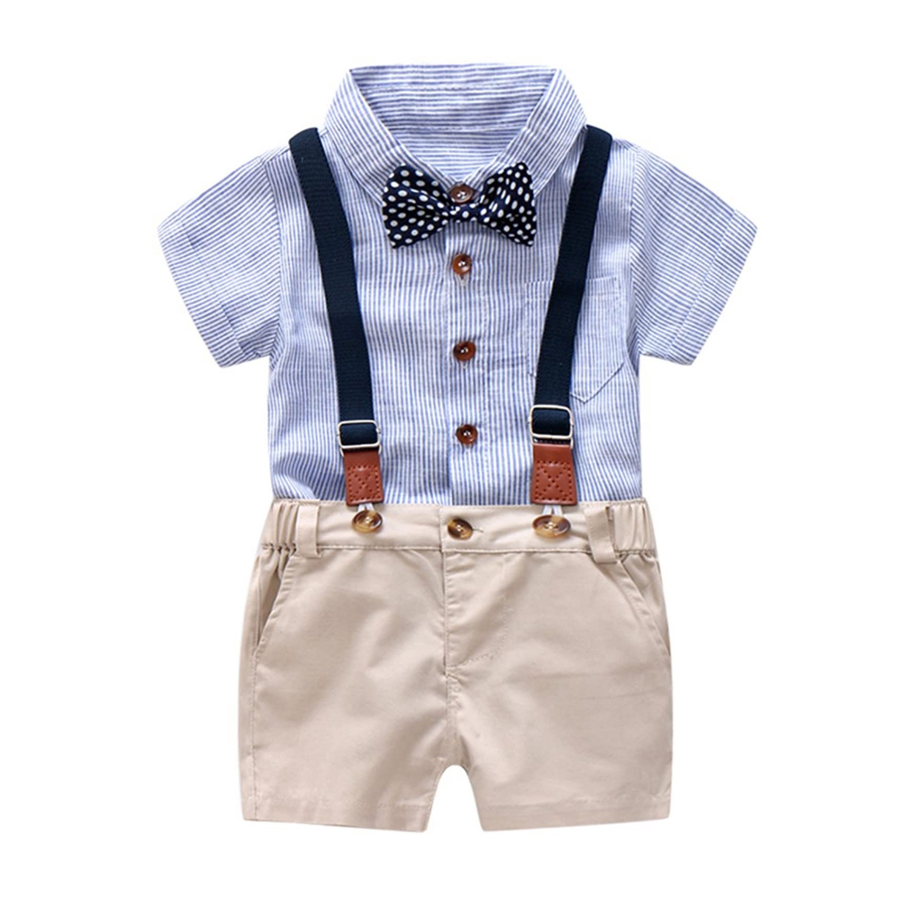 Baby Boy Bow Tie Suspender Outfit Set Baby Boy Clothes Etsy