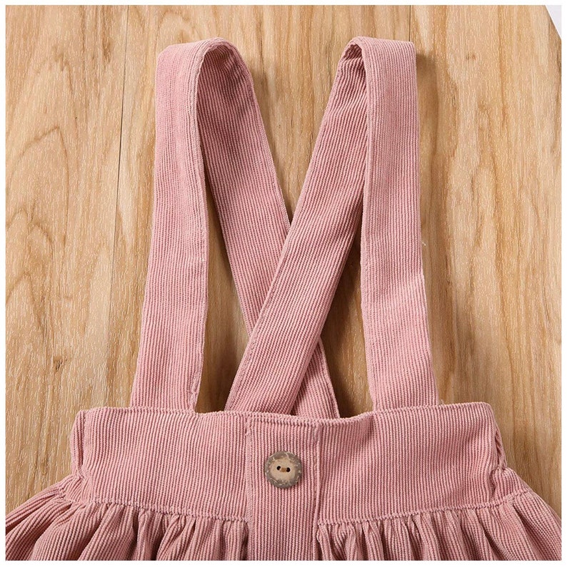 Baby Girl Corduroy Suspender Skirt Baby Girl Dressesbaby Etsy