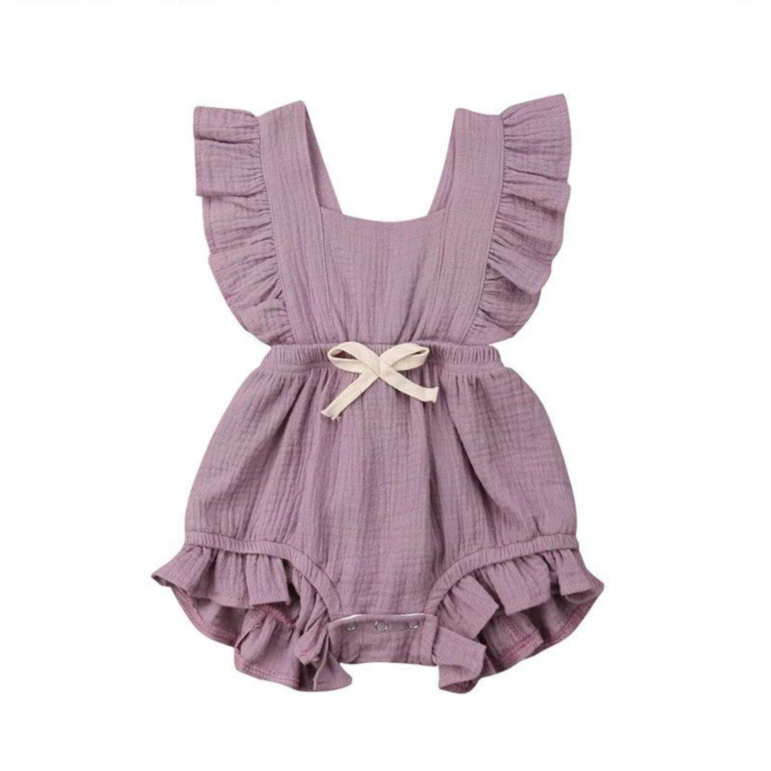 Baby Girl Gauze Ruffled Rompers Multiple Colors Etsy