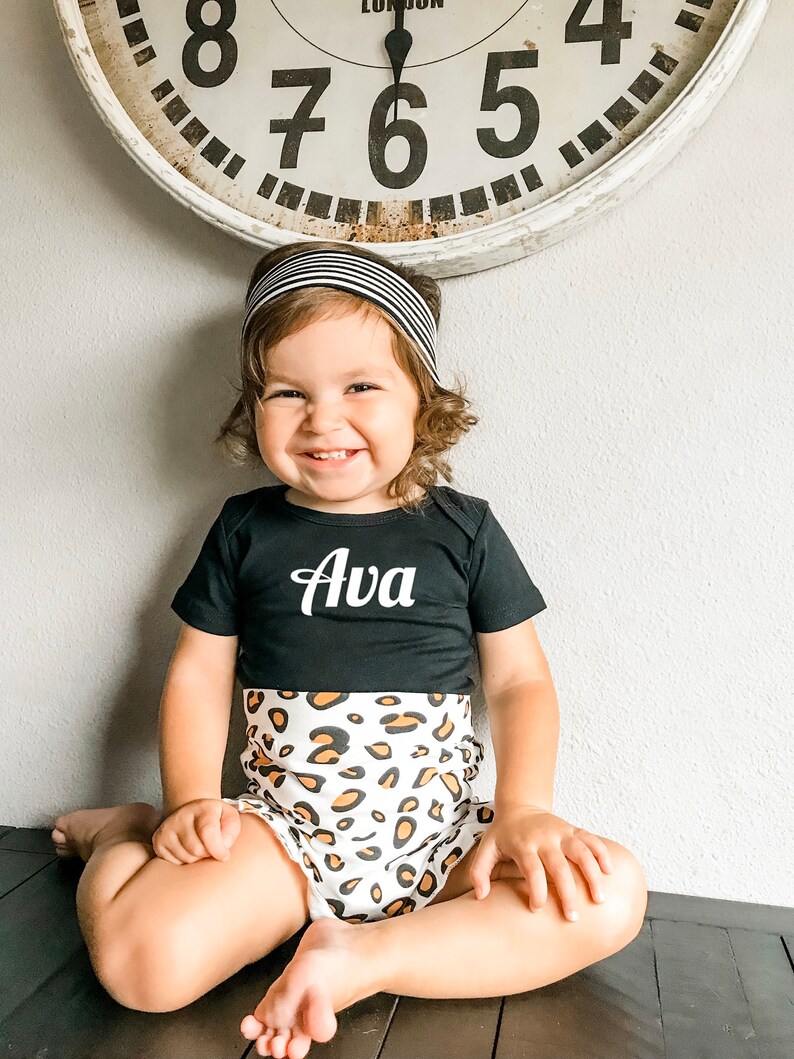 Baby Girl Leopard Print 3pc Outfit Baby Girl Clothes Etsy
