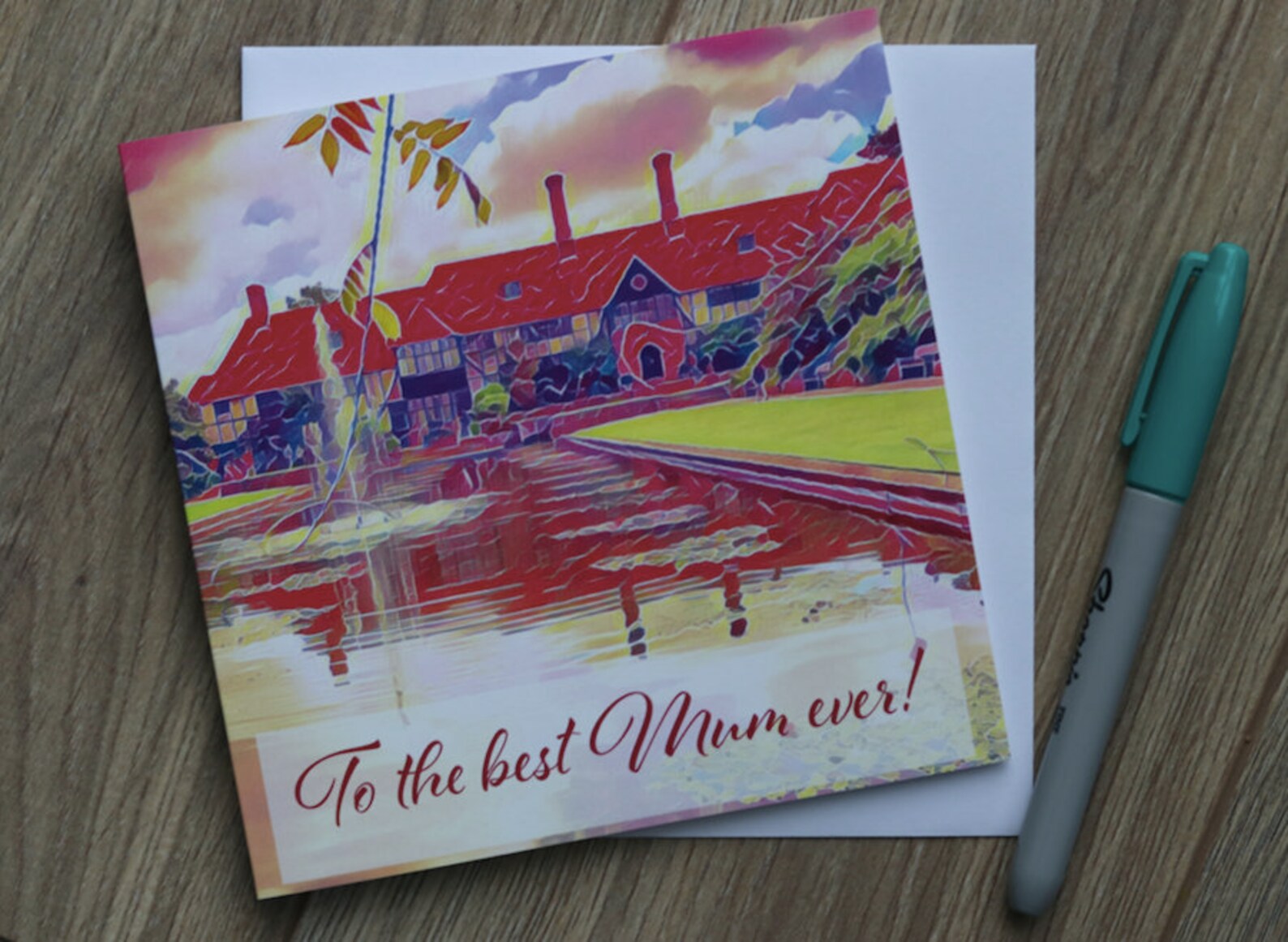 RHS Wisley Card For Mum Wisley Lake House Surrey Art Etsy