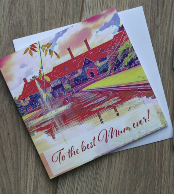 RHS Wisley Card For Mum Wisley Lake House Surrey Art Etsy