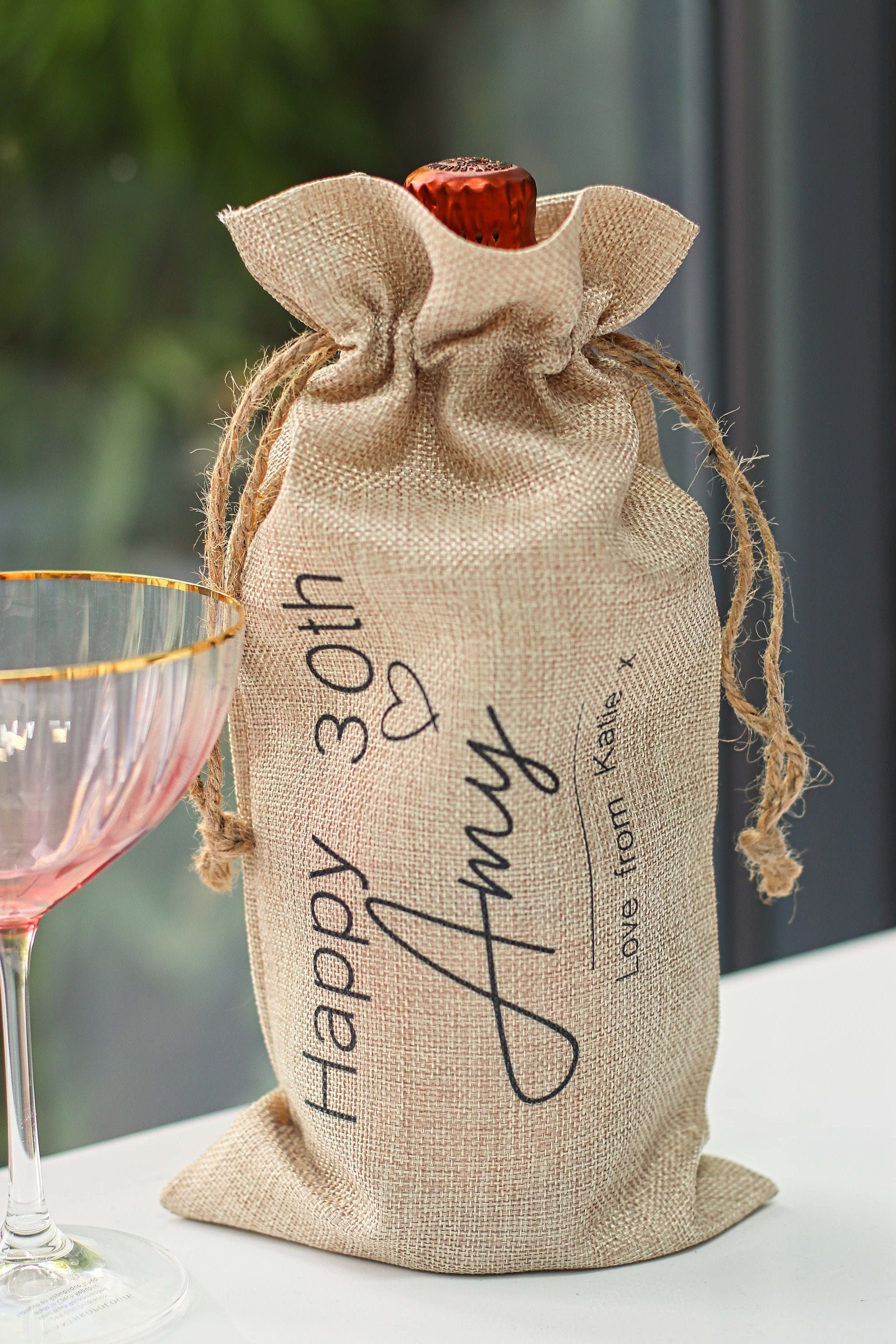 Personalised wine bag gift personalised 40th birthday gift | Etsy