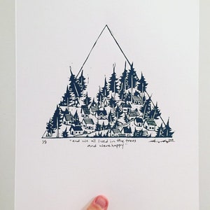 En we woonden allemaal in de bomen en waren gelukkig: Pacific Northwest, Oregon, Washington, bergen, huisjes, Utah, Colorado, Scandinavië, Canada