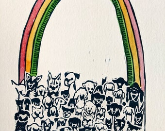 Dog Heaven, puente arcoiris, arcoiris, cachorro, perro, mascota, retrato de mascota, mejor amigo