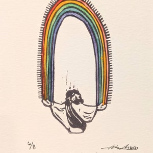 As I have loved you, Jesus Christ, lds art, christian art, rainbow, bible art, new testament, general conference, LGBTQ+