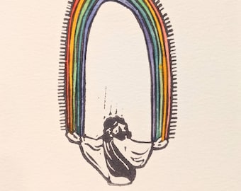 As I have loved you, Jesus Christ, lds art, christian art, rainbow, bible art, new testament, general conference, LGBTQ+