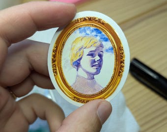 Pegatina de Julie Andrews, retrato enmarcado, Mary Poppins, Sonrisas y lágrimas, El diario de la princesa, Copa Stanley, Hydro Jug, resistente al agua y a los arañazos