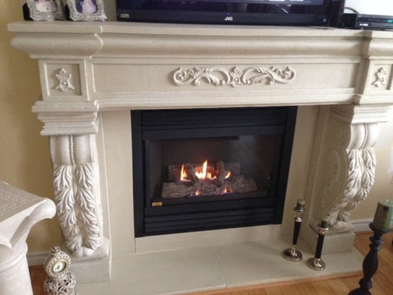 Super Sale 25 Off 72 Verona Cast Stone Fireplace Mantel Etsy