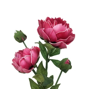 USA Seller 20 inch Real Touch Peony artificial flowers (Pack of 2)