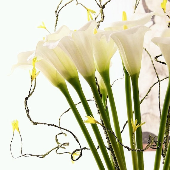Real Touch White Calla Lily Flowers: Extra Large Faux Floral (Pack of 3)