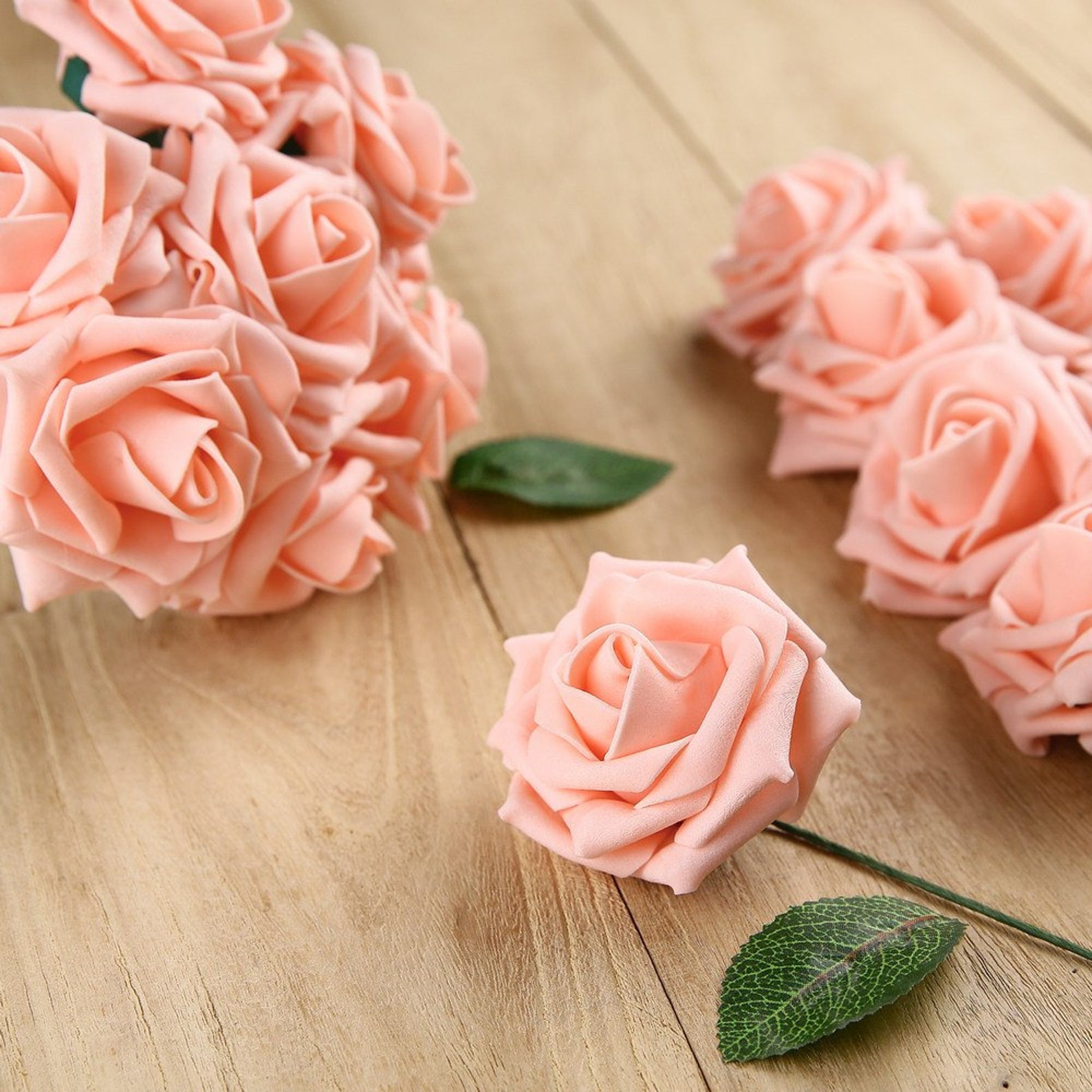 USA SELLER 50 PCS Artificial Foam Roses Craft Flowers in Various Colors ...