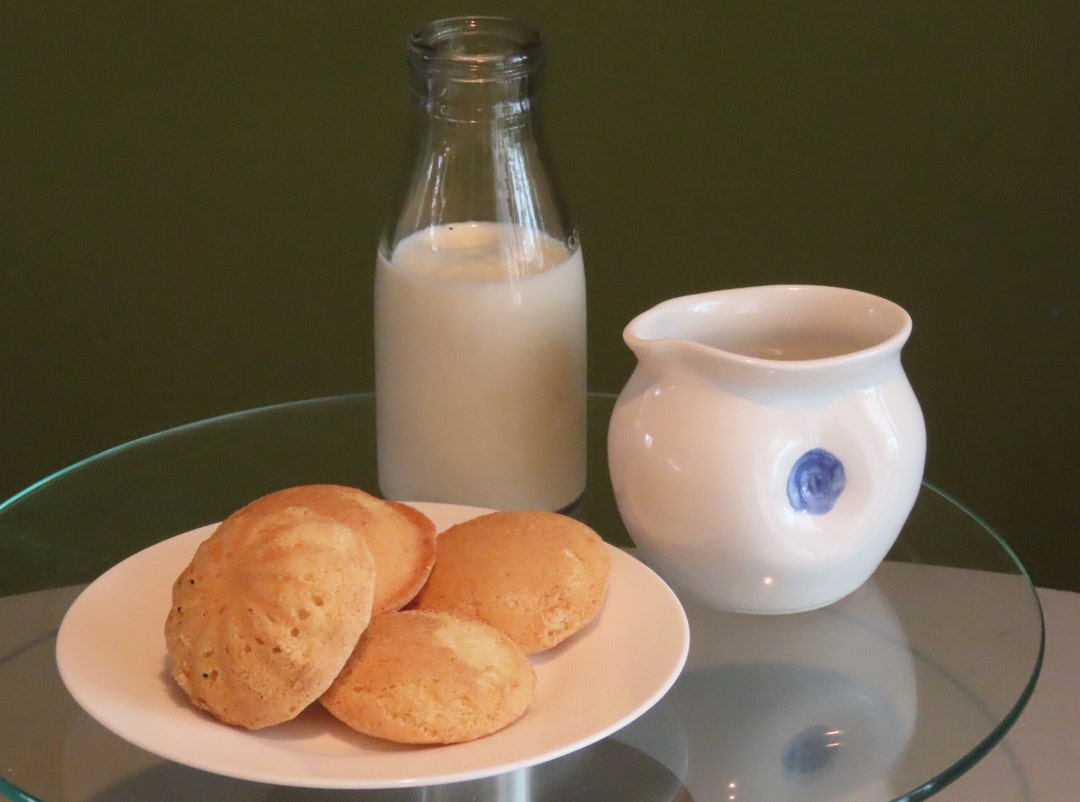 Porcelain Dimple Jug With Blue Spot for Milk Cream or a Dash Etsy