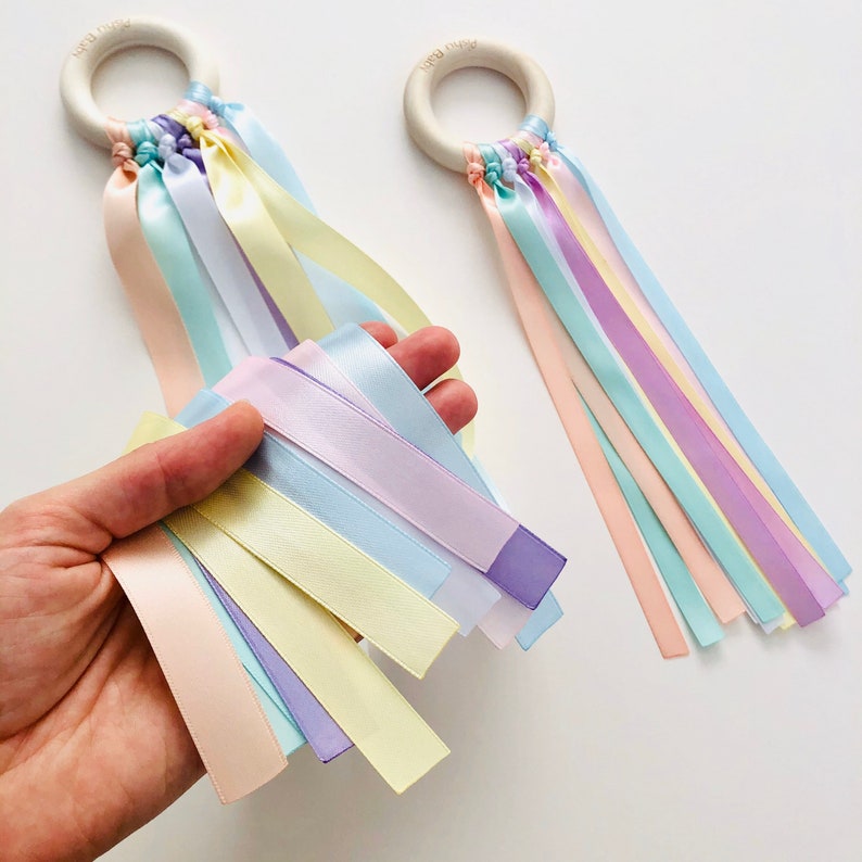 Montessori toy  Baby Sensory toy  Sensory ribbon toy  image 7
