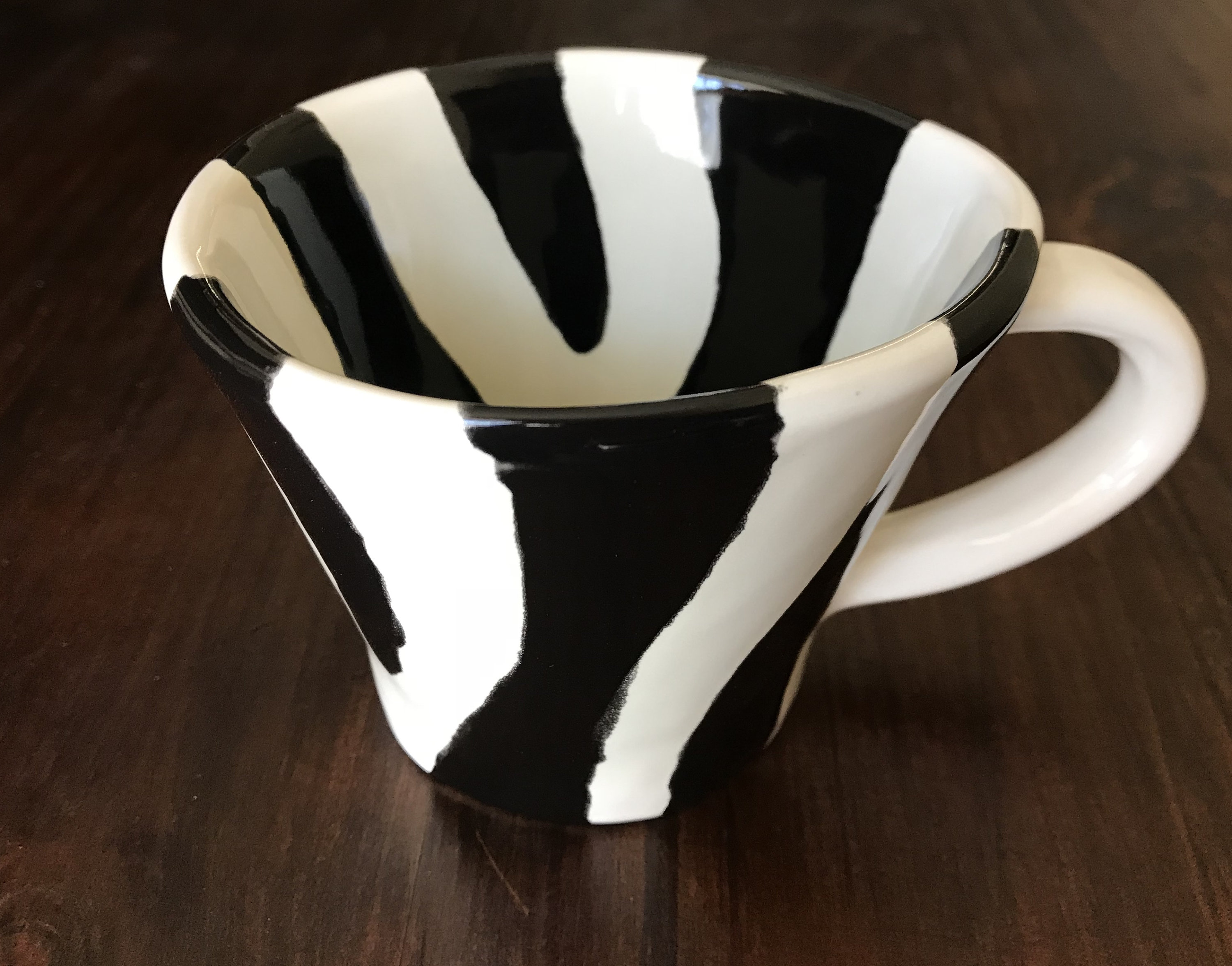 Handmade Ceramic Zebra Coffee Cup Etsy