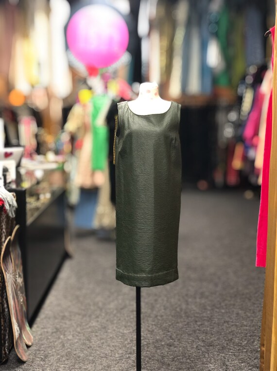 60s Olive Green Vinyl Shift