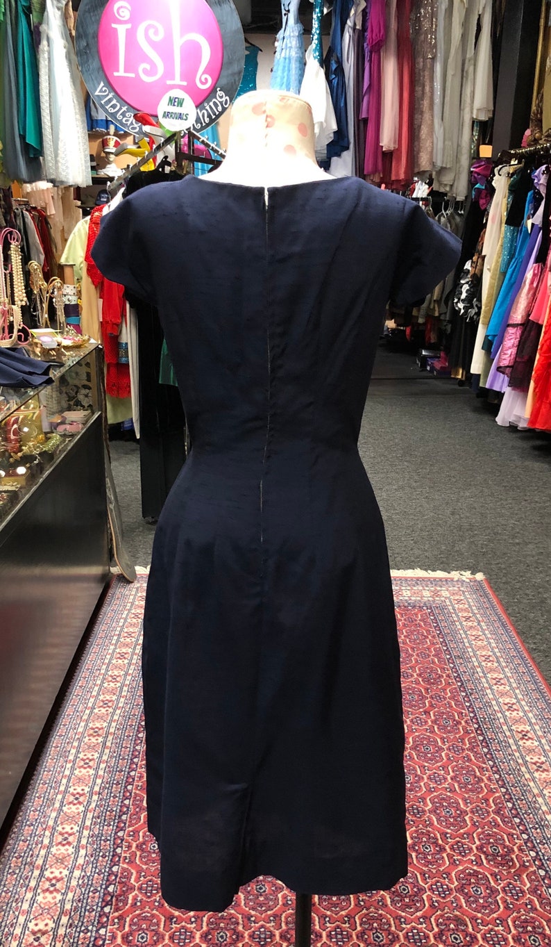 50s Navy Blue dress with Shrugjacket
