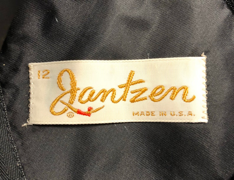 1950s pinup 50s Jantzen Black /& Gold Swimsuit