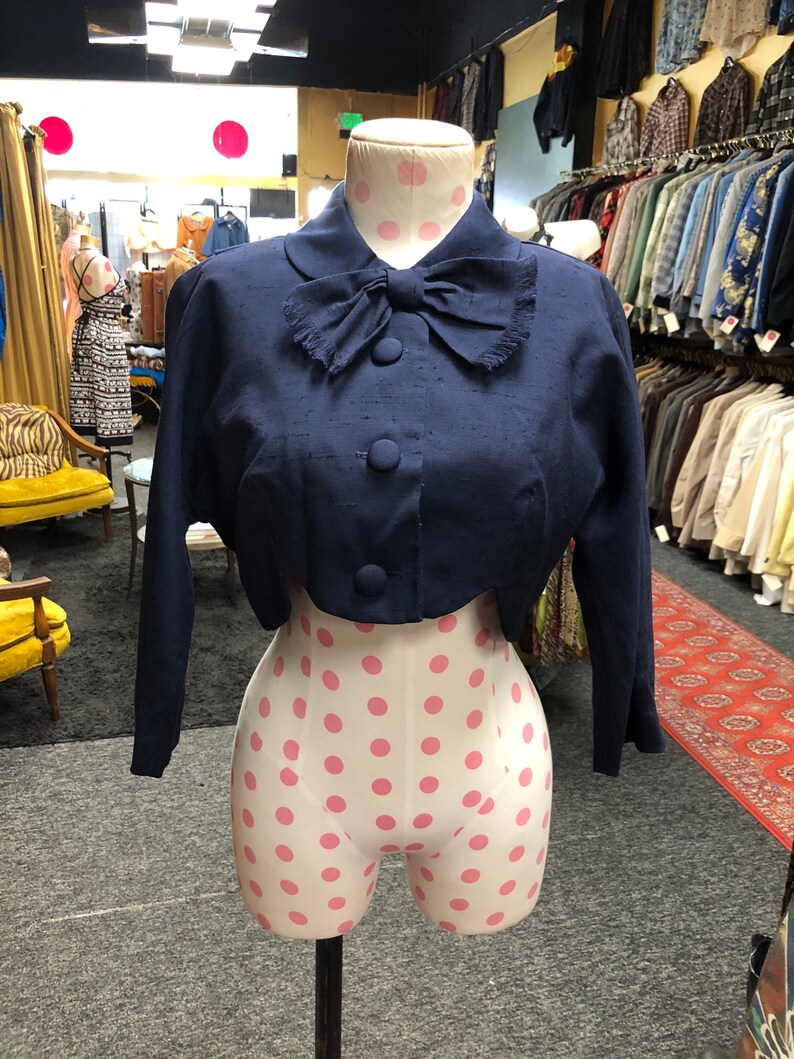 50s Navy Blue dress with Shrugjacket
